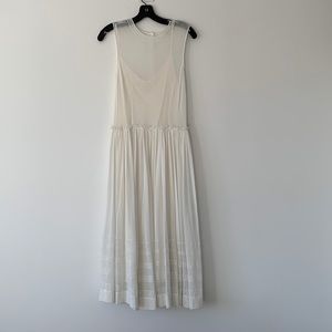 The Great drop waist white dress with slip